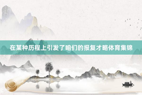 在某种历程上引发了咱们的报复才略体育集锦