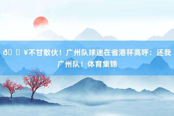 🎥不甘散伙！广州队球迷在省港杯高呼：还我广州队！体育集锦