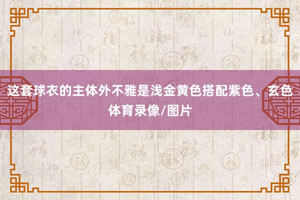 这套球衣的主体外不雅是浅金黄色搭配紫色、玄色体育录像/图片