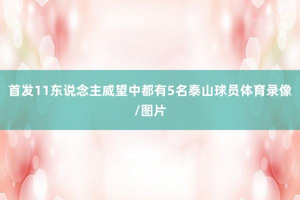 首发11东说念主威望中都有5名泰山球员体育录像/图片