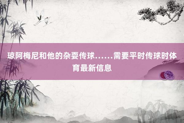 琼阿梅尼和他的杂耍传球……需要平时传球时体育最新信息