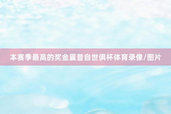 本赛季最高的奖金曩昔自世俱杯体育录像/图片