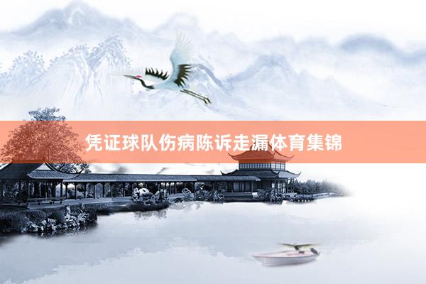 凭证球队伤病陈诉走漏体育集锦