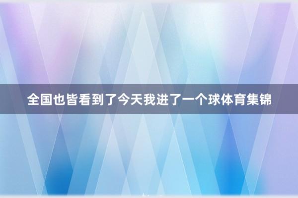 全国也皆看到了今天我进了一个球体育集锦