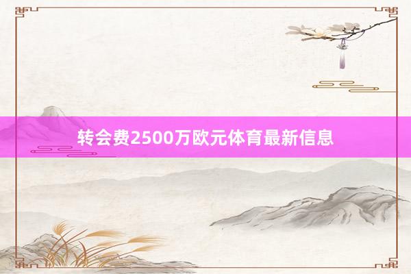 转会费2500万欧元体育最新信息