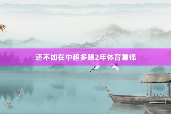 还不如在中超多踢2年体育集锦