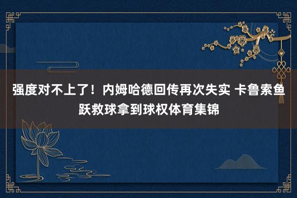 强度对不上了！内姆哈德回传再次失实 卡鲁索鱼跃救球拿到球权体育集锦