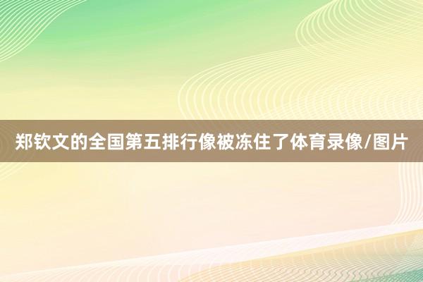 郑钦文的全国第五排行像被冻住了体育录像/图片