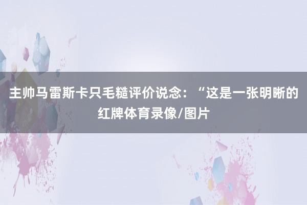 主帅马雷斯卡只毛糙评价说念：“这是一张明晰的红牌体育录像/图片