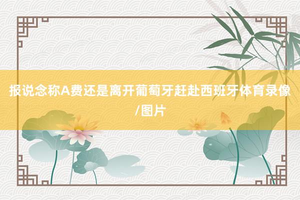 报说念称A费还是离开葡萄牙赶赴西班牙体育录像/图片