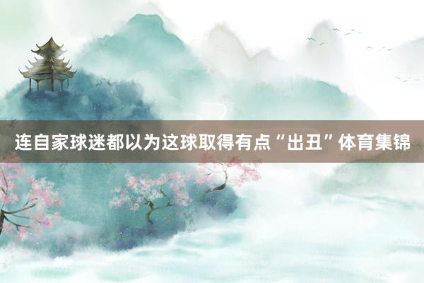连自家球迷都以为这球取得有点“出丑”体育集锦