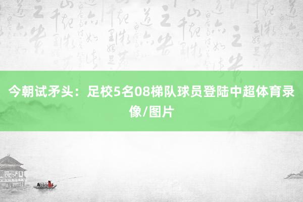 今朝试矛头：足校5名08梯队球员登陆中超体育录像/图片