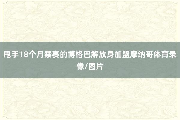甩手18个月禁赛的博格巴解放身加盟摩纳哥体育录像/图片