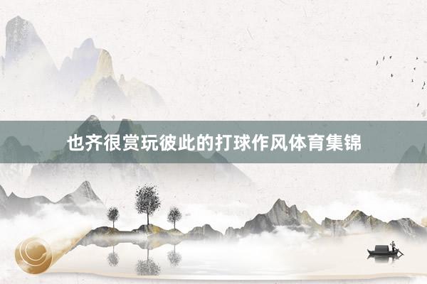 也齐很赏玩彼此的打球作风体育集锦