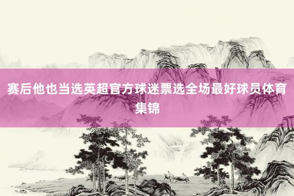 赛后他也当选英超官方球迷票选全场最好球员体育集锦